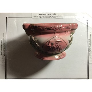 Lư hương (bát nhang) thờ màu hồng ĐK 8cm