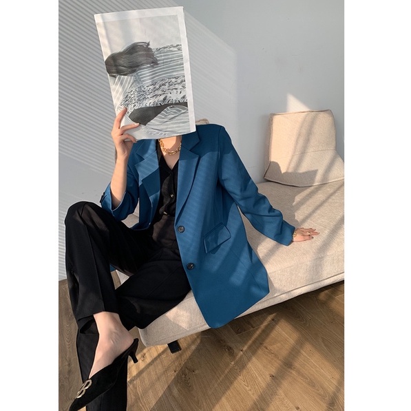 Áo Blazer- Áo Vest Dáng Suông 2 Lớp Hàng Thiết Kế Thương Hiệu Quynh Design