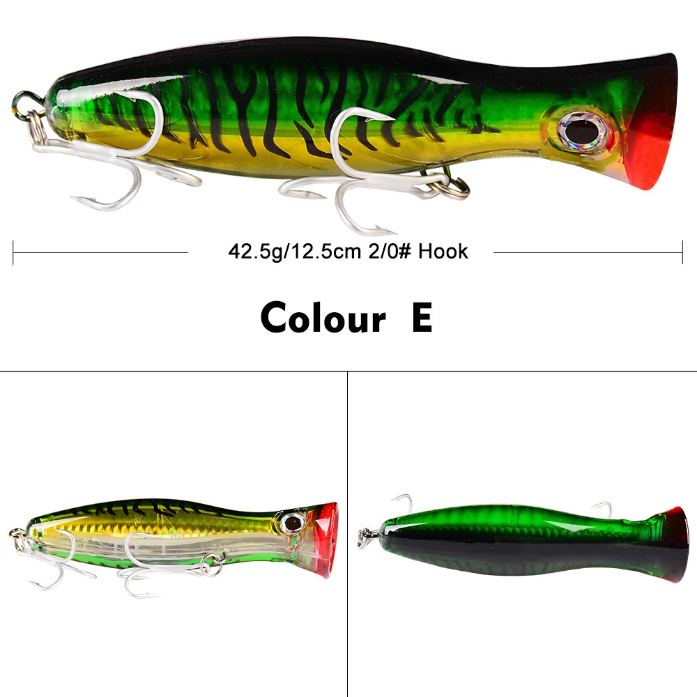 Mồi câu cá giả 3D bằng nhựa cứng nhiều màu sắc tùy chọn 13cm/ 43g