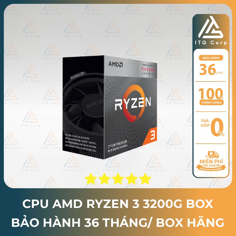 Máy Tính Chơi Game CPU AMD Ryzen 3200G - LOL - FIFA Online 4 - GTA 5 - Đế Chế | BigBuy360 - bigbuy360.vn