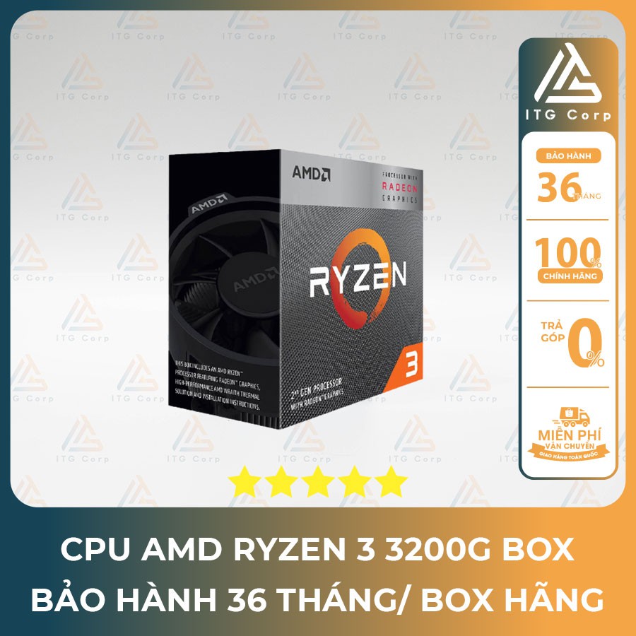 Máy Tính Chơi Game CPU AMD Ryzen 3200G - LOL - FIFA Online 4 - GTA 5 - Đế Chế