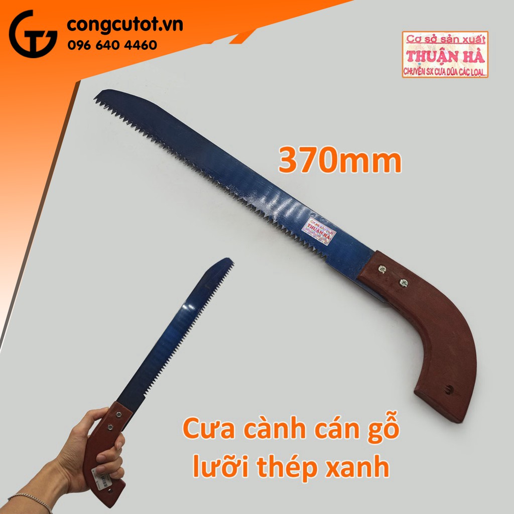 Cưa cành cán gỗ lưỡi thép xanh