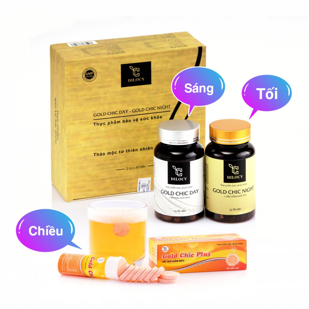 [THẢI MỠ - BỔ SUNG VITAMIN] Viên sủi giảm cân Dilocy Gold Chic Plus giảm thèm ăn, hỗ trợ giảm béo, tăng cường Vitamin C | BigBuy360 - bigbuy360.vn