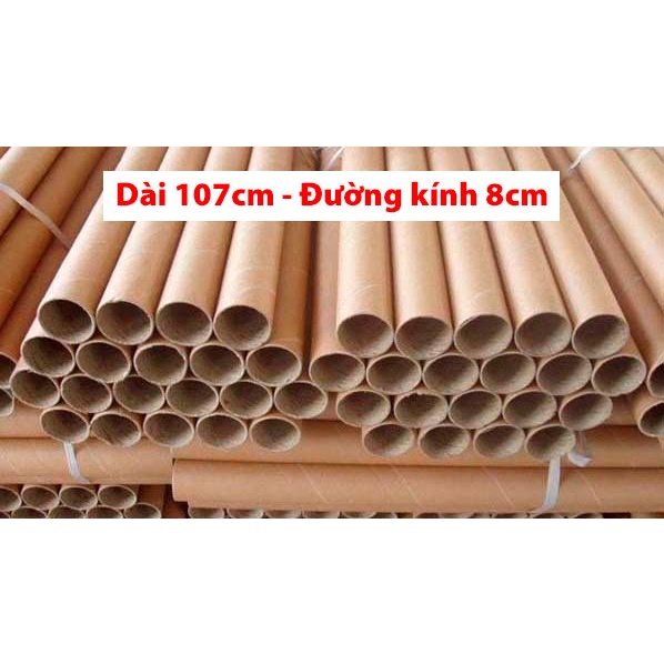 Ống giấy carton 107x8x8cm (ống tube) dùng đựng tranh ảnh, poster, liễn, bản vẽ