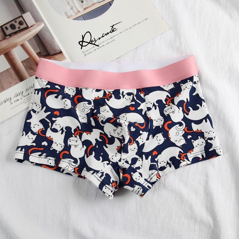 Quần lót boxer vải cotton in họa tiết tùy chọn thời trang cho nam