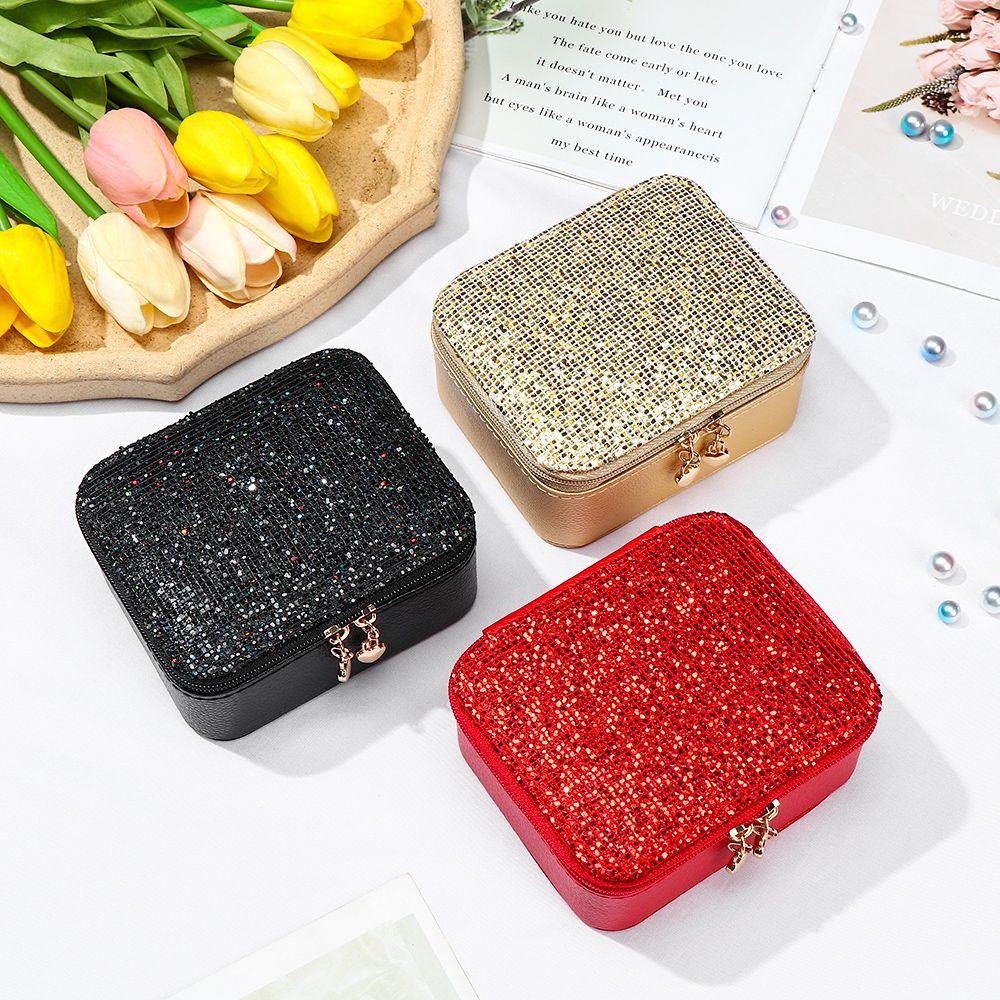 Dây Chuyền Da PU Đính Kim Tuyến Lấp Lánh Trang Sức Cho Nữ