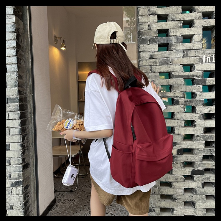 Balo đi học nữ trơn basic đơn giản thời trang ulzzang giá rẻ B345