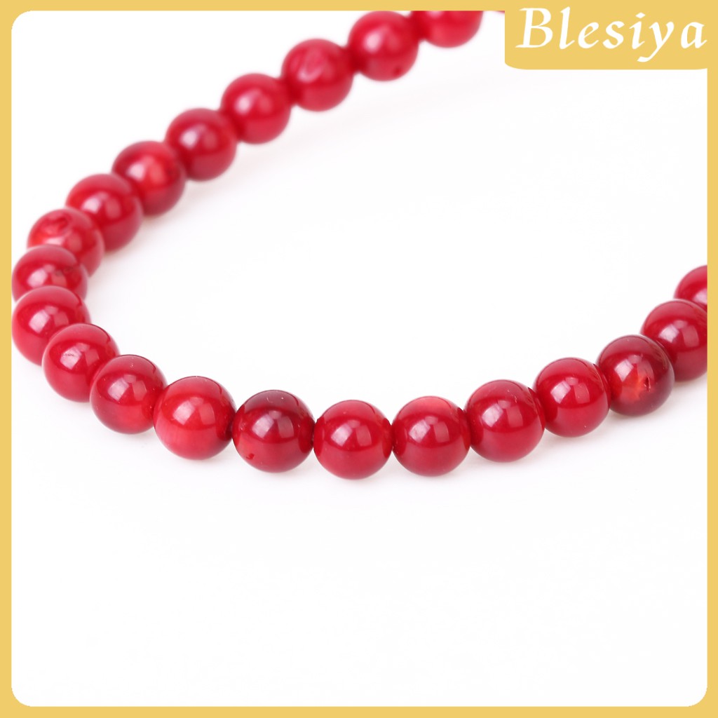 Xâu hạt đá san hô màu đỏ 4mm 15.5 inch