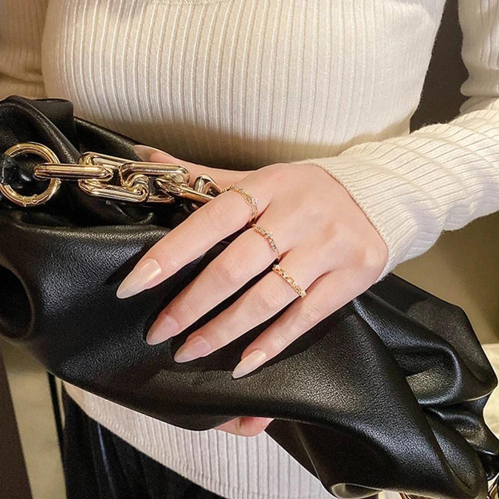 Nhẫn Hở Thiết Kế Sang Trọng Thanh Lịch Phong Cách Hàn Quốc Cho Bạn Gái