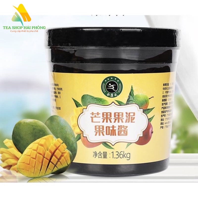 [GIÁ SỈ] Mứt Kiwi/Xoài người xanh Hekhang 1.36kg (hũ) (Mứt rất sệt, miếng xoài nguyên miếng, rõ màu sắc)