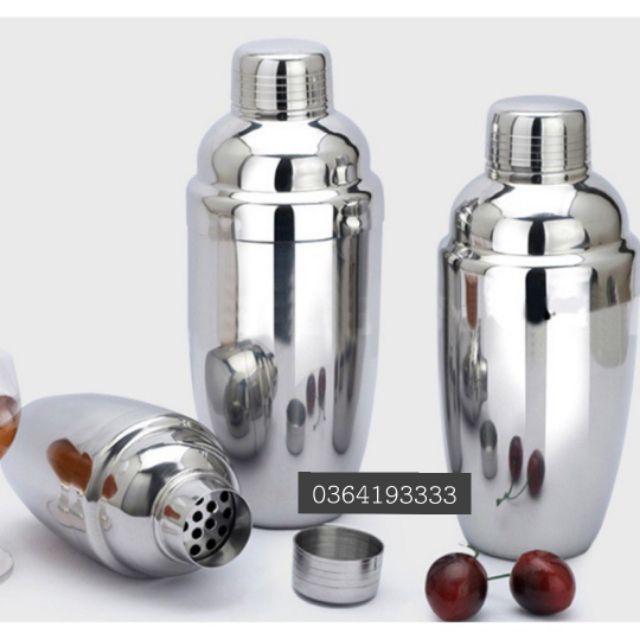 Bình shaker inox bình lắc inox bình shake inox pha chế cocktail trà sữa đủ các cỡ 350ml 550ml 750ml đẹp