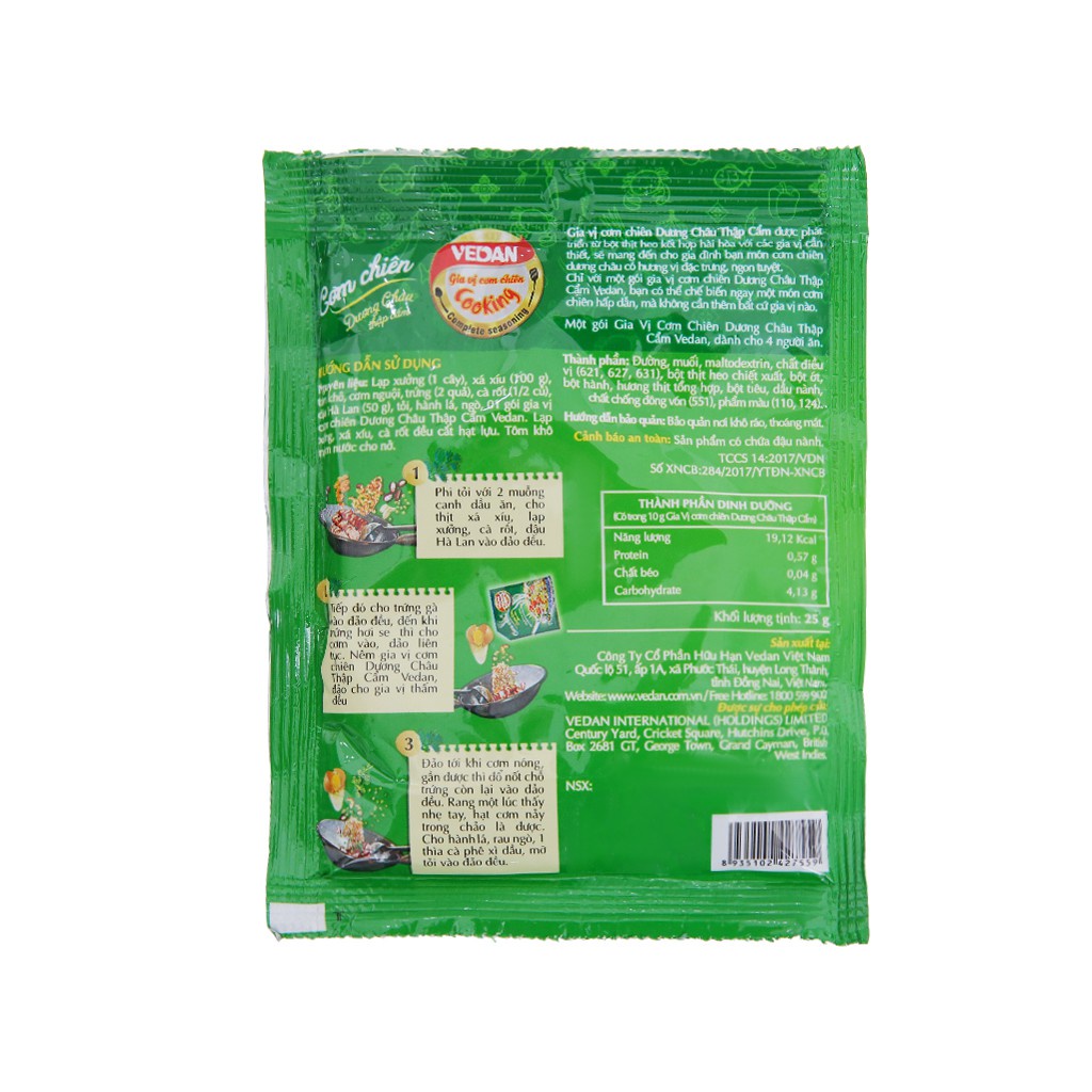 Gia vị cơm chiên Dương Châu Vedan gói 25g