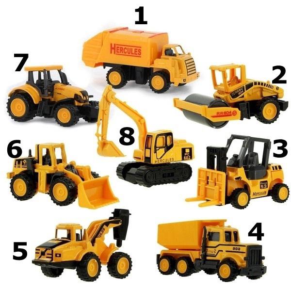 8 types Diecast Mini Alloy Construction Vehicle Engineering Car Dump-car Dump Truck Model Toy