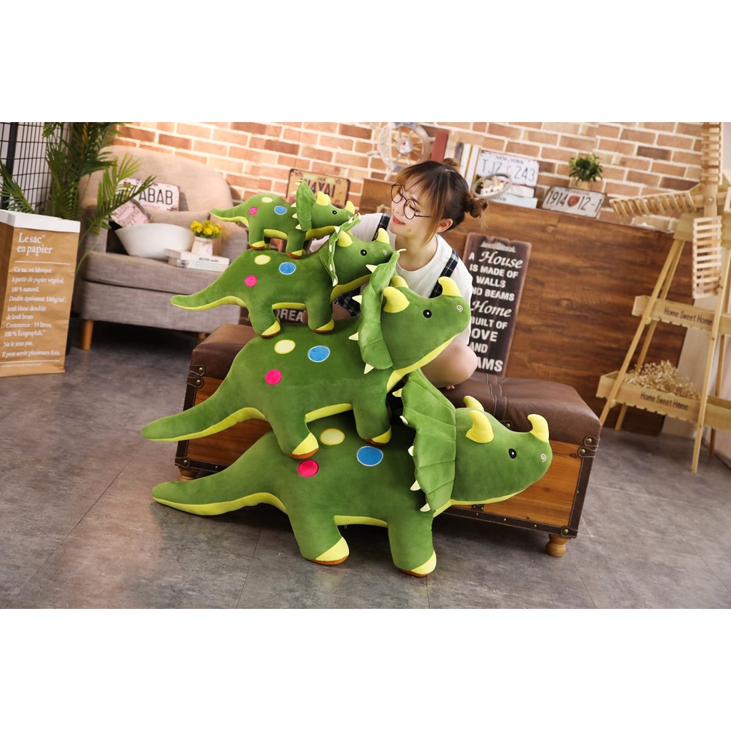 CÓ SẴNThú Nhồi Bông Hình Khủng Long Hoạt Hình 120cm Sống Động Như Thật Mềm Mại Làm Quà Sinh Nhật Cho Bé Trai Bé Gái