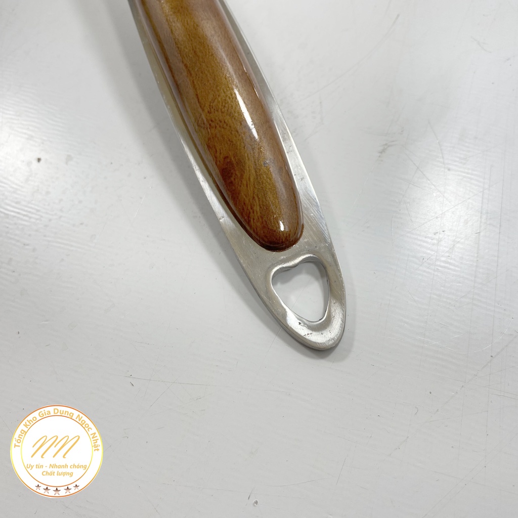 Muôi Múc Canh Inox Có Lỗ Ráo Nước Vân Gỗ - Muôi Múc Canh Inox Cao Cấp