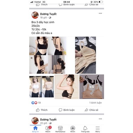 Áo Bra Nữ Ba Dây Đan Dây Lưng Có Lót Đệm 3 Màu Đen/Trắng/Be | BigBuy360 - bigbuy360.vn