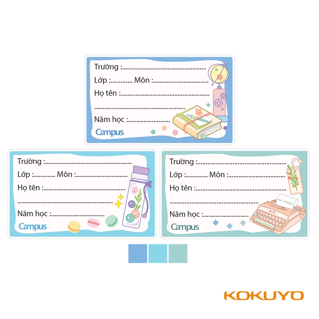 Nhãn vở Campus Wish Bóc Tách Tiện Lợi Cây Đầu To