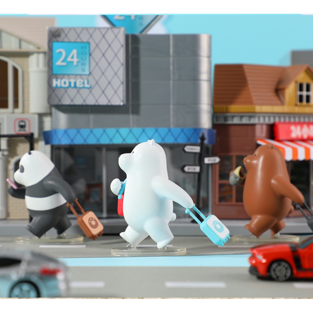 ✲♕﹉Mô hình We Bare Bears Go To Travel