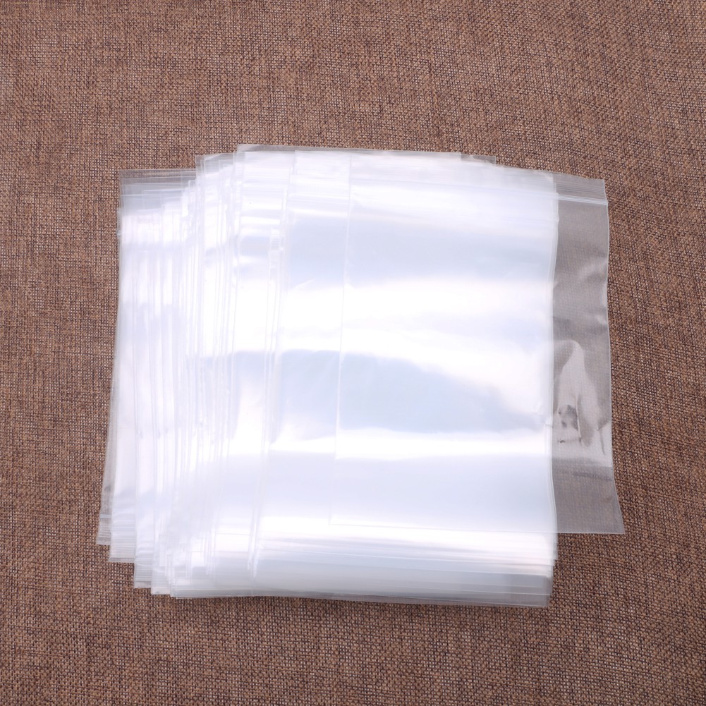 Set 100 Túi Zip Trong Suốt 8 Kích Cỡ Có Thể Tái Sử Dụng