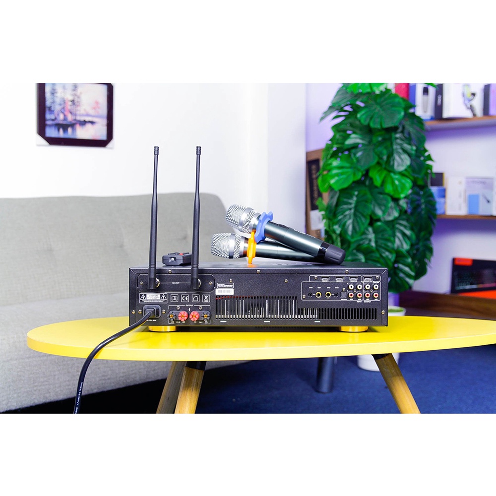 Đẩy liền vang liền mic karaoke không dây Neko AK3500, hàng chính hãng, bas audio