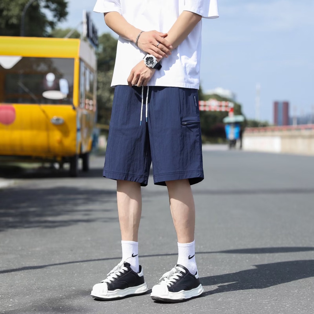 Quần Short Thể Thao Lưng Thun Ống Rộng Thoải Mái Thời Trang Cho Nam size M-2XL