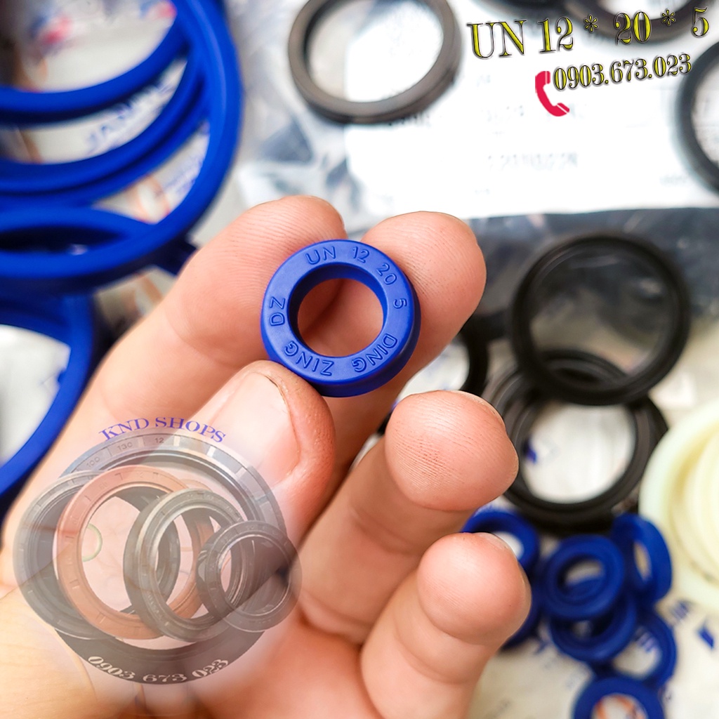 Gioăng phớt thủy lực DZ UN 12*20*5, phớt chắn dầu thủy lực chuyên cho máy đào, máy xúc, cẩu và xe nâng|KND Shops