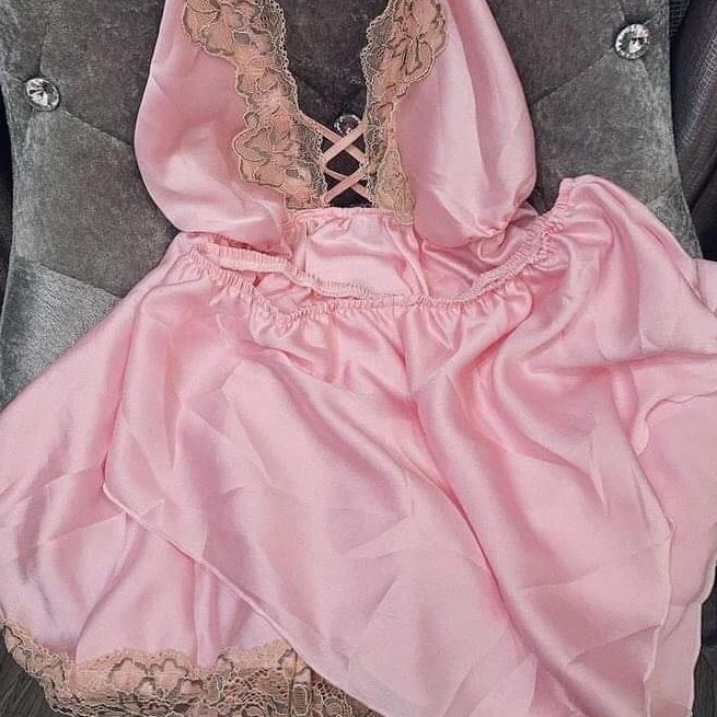 Váy ngủ sexy ❣️FREE SHIP❣️Váy ngủ sexy yếm kèm quần vải vatin <60kg | BigBuy360 - bigbuy360.vn