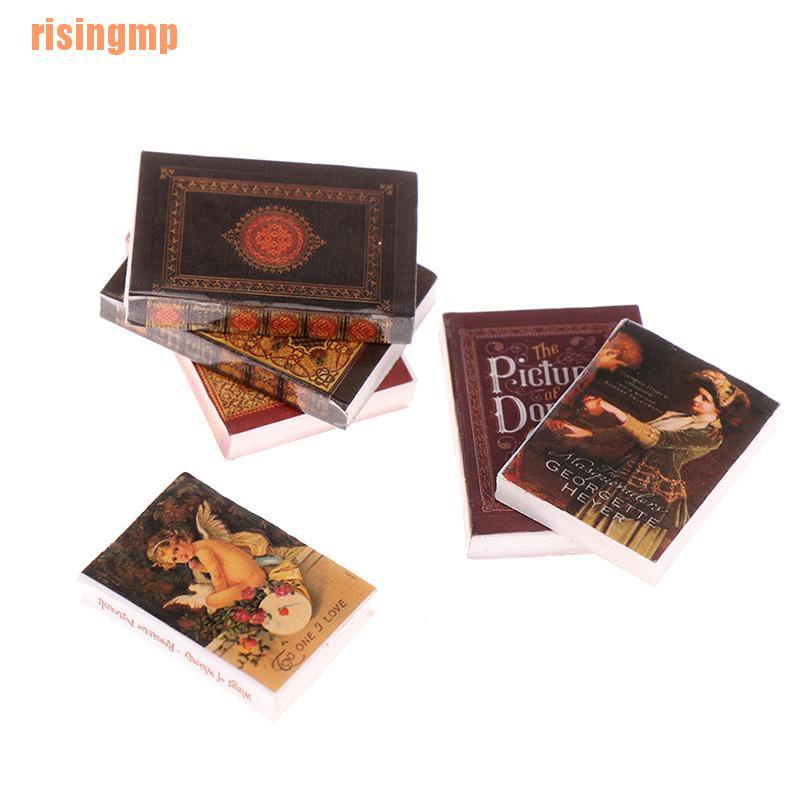 Set 6 Mô Hình Cuốn Sách Mini Tỉ Lệ 1 / 12 Trang Trí Nhà Búp Bê