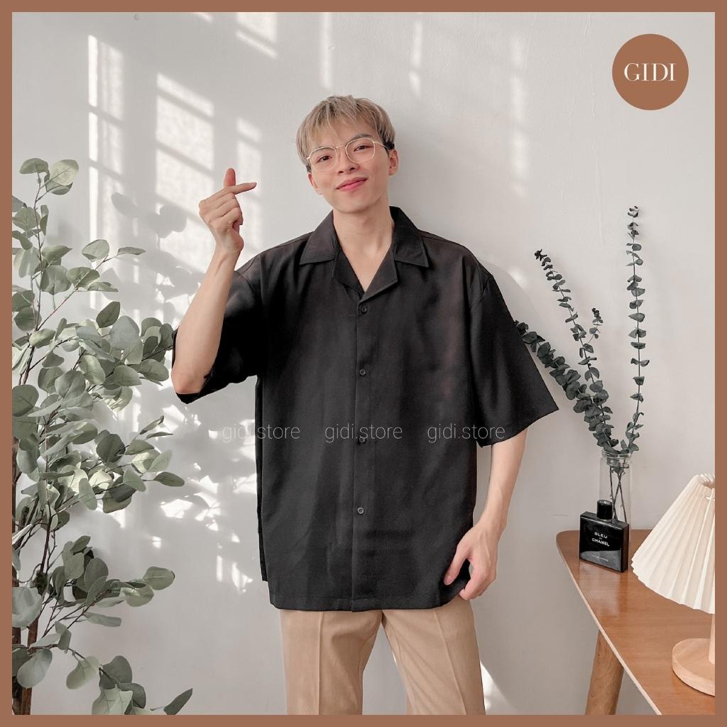 Áo Sơ mi cổ VEST - Nam Nữ Unisex form rộngmàu TRẮNG/ ĐEN (Ảnh thật 100%)