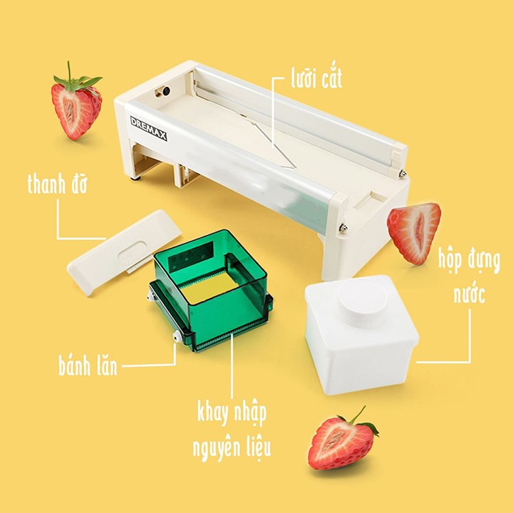Máy cắt lát hoa quả tạo lát mỏng để trang trí, làm đồ uống