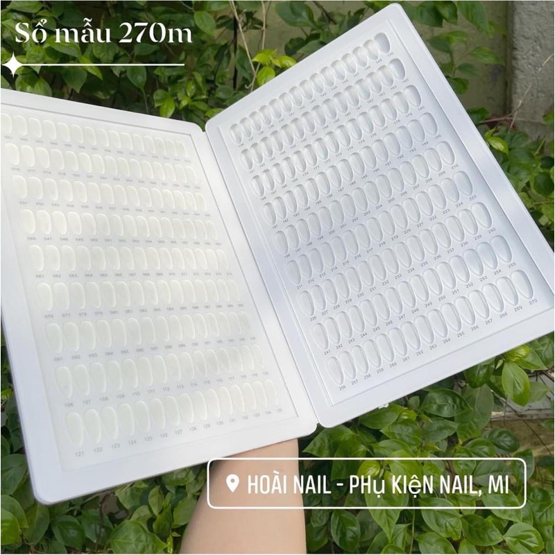 sổ mẫu mika cao cấp 270m ( tặng kèm móng mẫu)