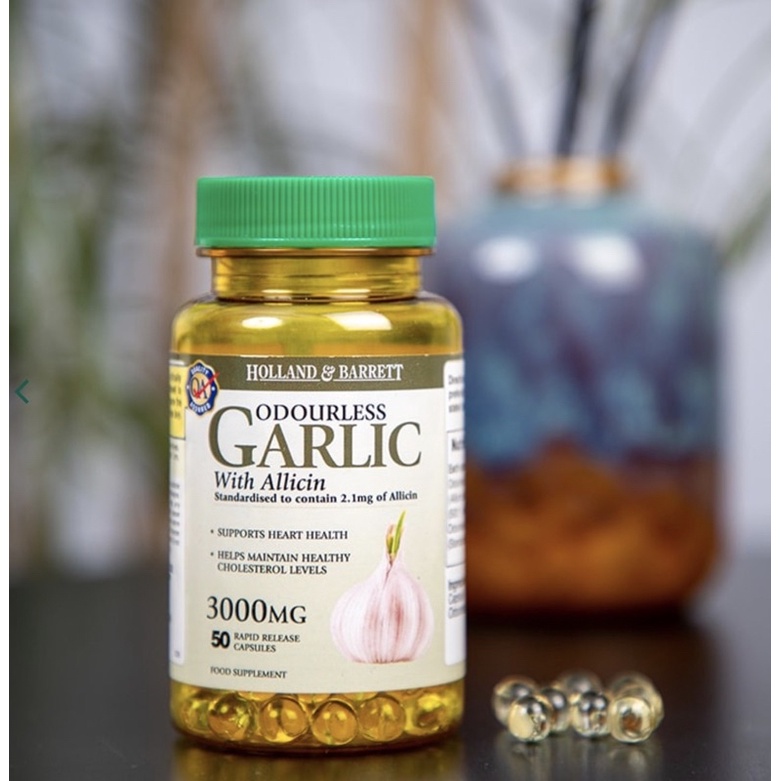 Viên Uống Dầu Tỏi Holland Barrett Tăng Sức Đề Kháng Chống Lão Hóa Hỗ Trợ Vấn Đề Sức Khỏe
