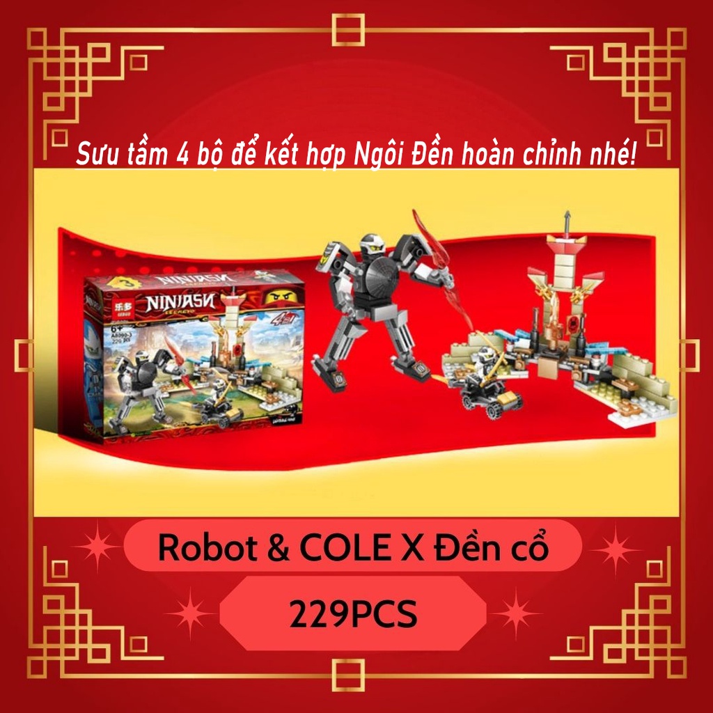 Đồ chơi lắp ráp ninjago mẫu A8090 ngôi đền cổ cùng chiến binh ninjago +220PCS/bộ