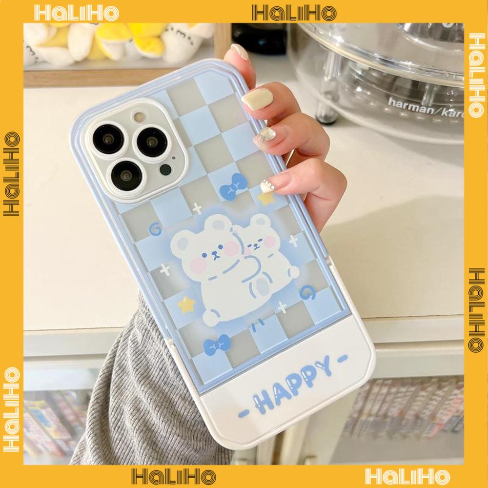 iPhone Case Acrylic Invisible Folding Stand Silicone Soft Case Shockproof Camera Cover Rabbit Cute Cartoon Compatible For iPhone 11 Pro Max 13 Pro Max 12 Pro Max 7Plus xr XS Max