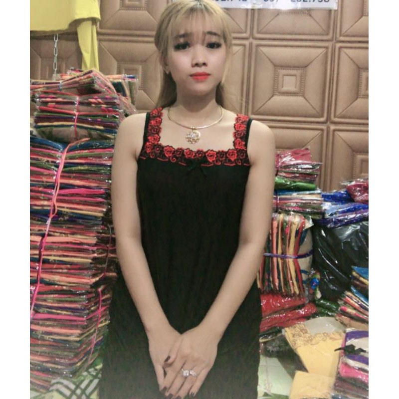 [Video+Ảnh Thật] Đầm Thun Lạnh, Đầm Ngủ Dây Bản Phối Ren | BigBuy360 - bigbuy360.vn