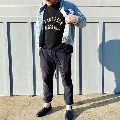 FEAR OF GOD FOG Mùa 7 chính dòng BASEBALL đổ xô chữ nổi xu hướng đường phố cao cấp áo phông ngắn tay