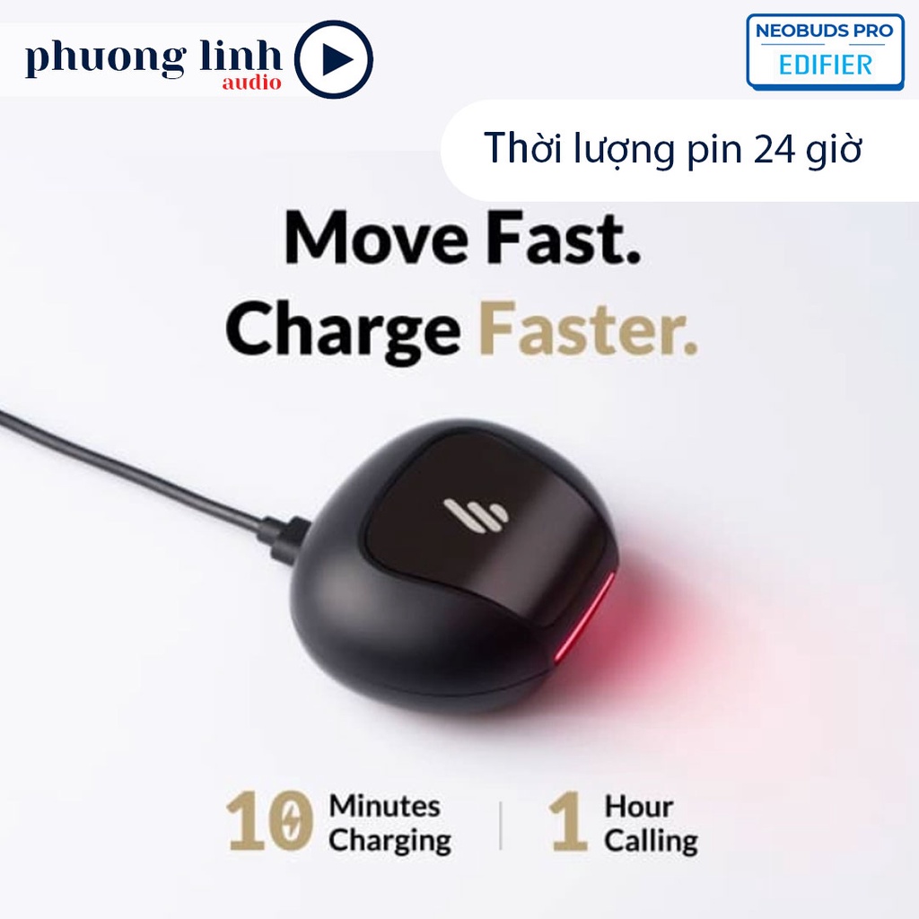 Tai nghe bluetooth EDIFIER NEOBUDS PRO- HIRES Audio Wireless - Chống ồn chủ động - 6 micro đàm thoại