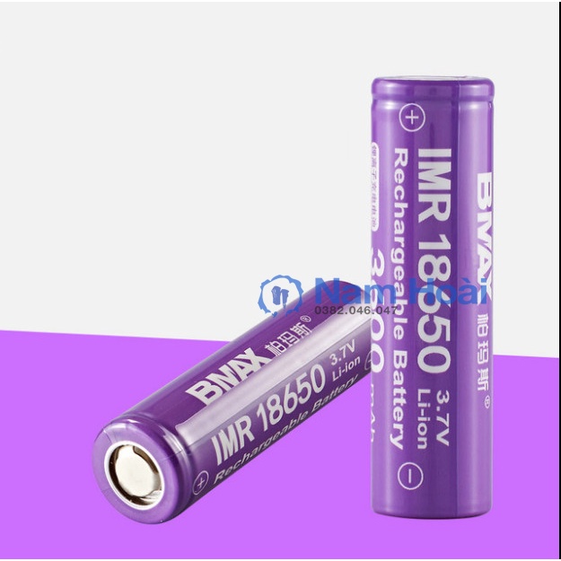 Cell Pin 18650 3.7V Li-ion 3600 mAh Chính Hãng Pin Sạc BMAX