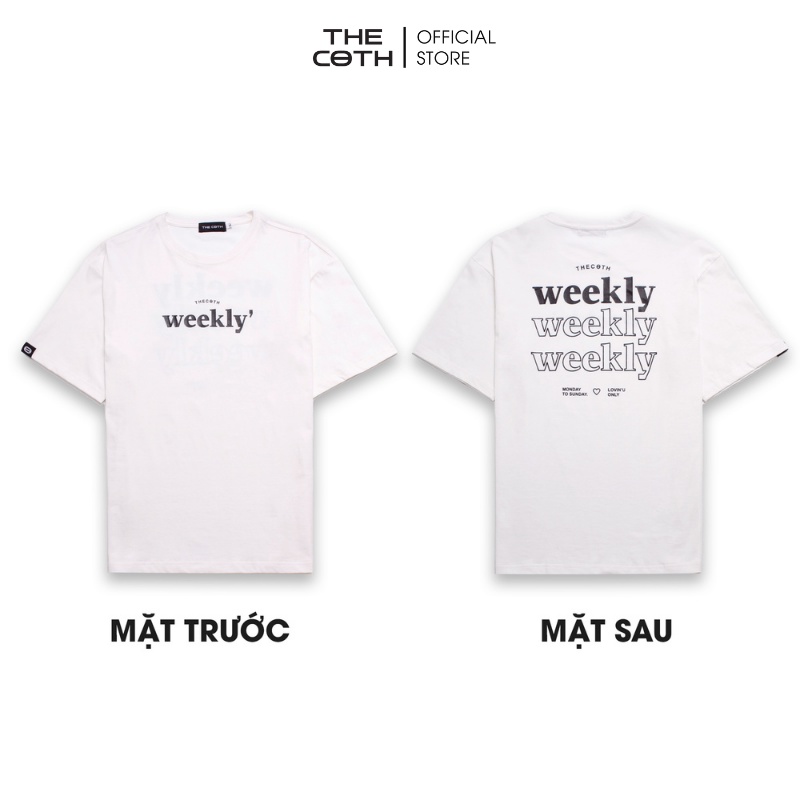 Áo Thun Nữ Form Rộng in chữ in chữ Weekly rất được ưa chuộng, mặc chuẩn form cực đẹp Thương hiệu The Coth AT1U1017