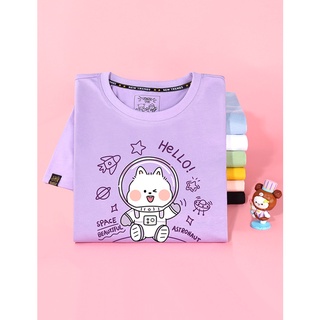 Áo thun Oversize Nam Nữ Thỏ Phi Hành Gia Hello