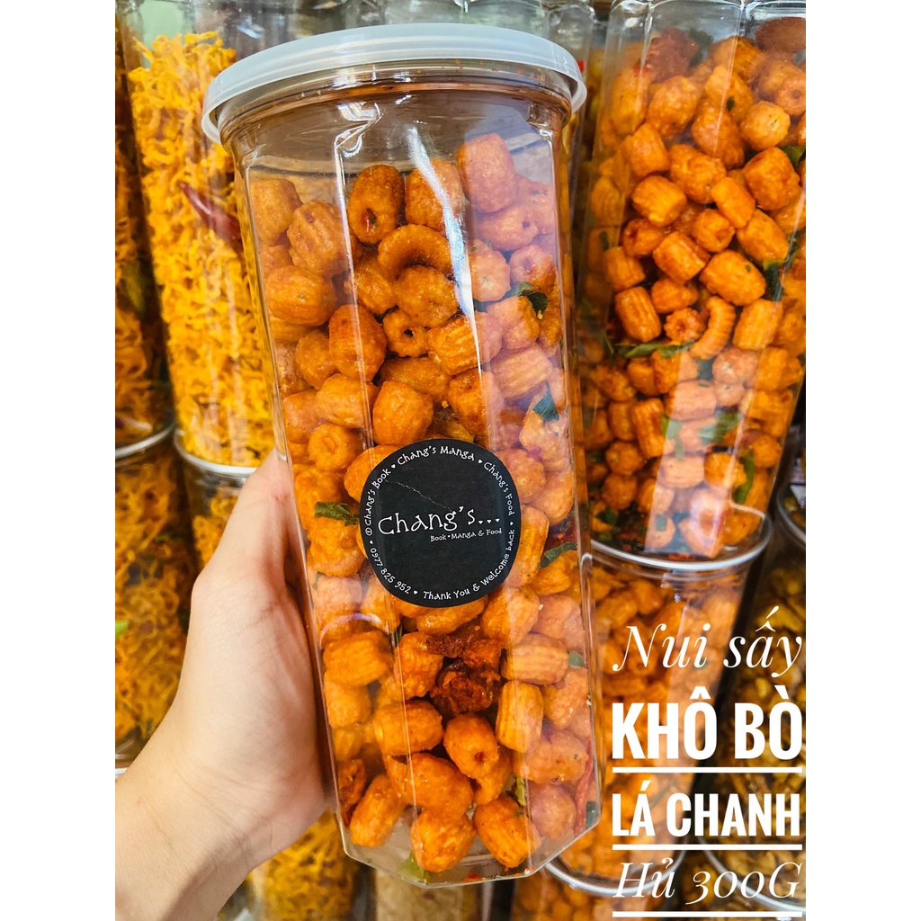 Nui sấy khô bò lá chanh 300G Hủ Pet cao cấp - Chang’s Food