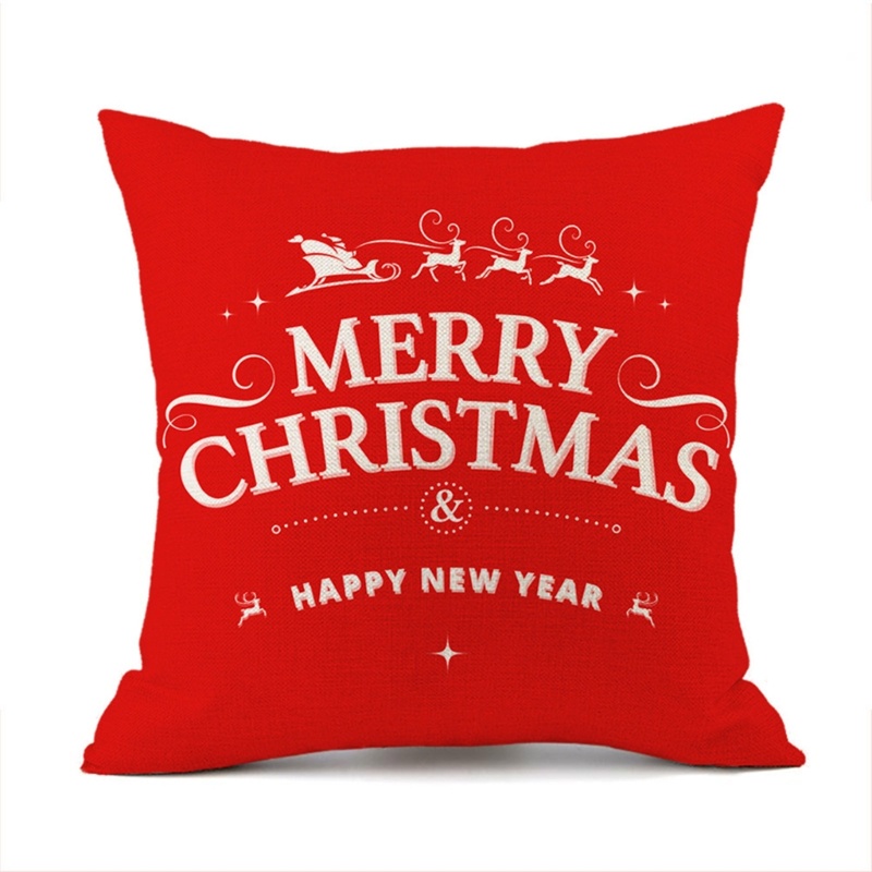 Vỏ Gối In Hình Ông Già Noel / Người Tuyết / Nai Sừng Tấm Trang Trí Phòng Khách / Phòng Ngủ