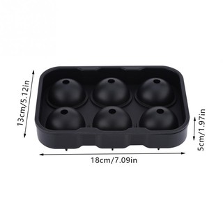 Silicone Round Ball Maker Ice Cube Tray 6 Cavities Chocolate Candy Mold Kitchen Tools