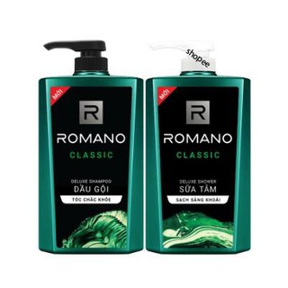 Combo Dầu gội & Sữa tắm Romano Classic cổ điển lịch lãm 650g