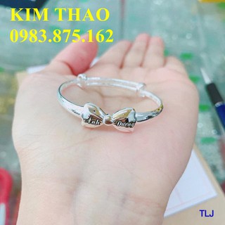 Vòng tay cho bé gái khắc chữ theo yêu cầu