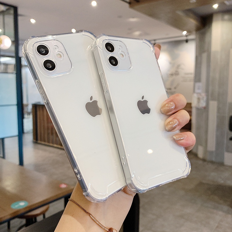 Ốp điện thoại chống rơi độ dày 1.5mm màu trong suốt cho iphone 13 12 11 Pro Max 6 6s 7 8 Plus X XS Max 13 12 Mini | BigBuy360 - bigbuy360.vn