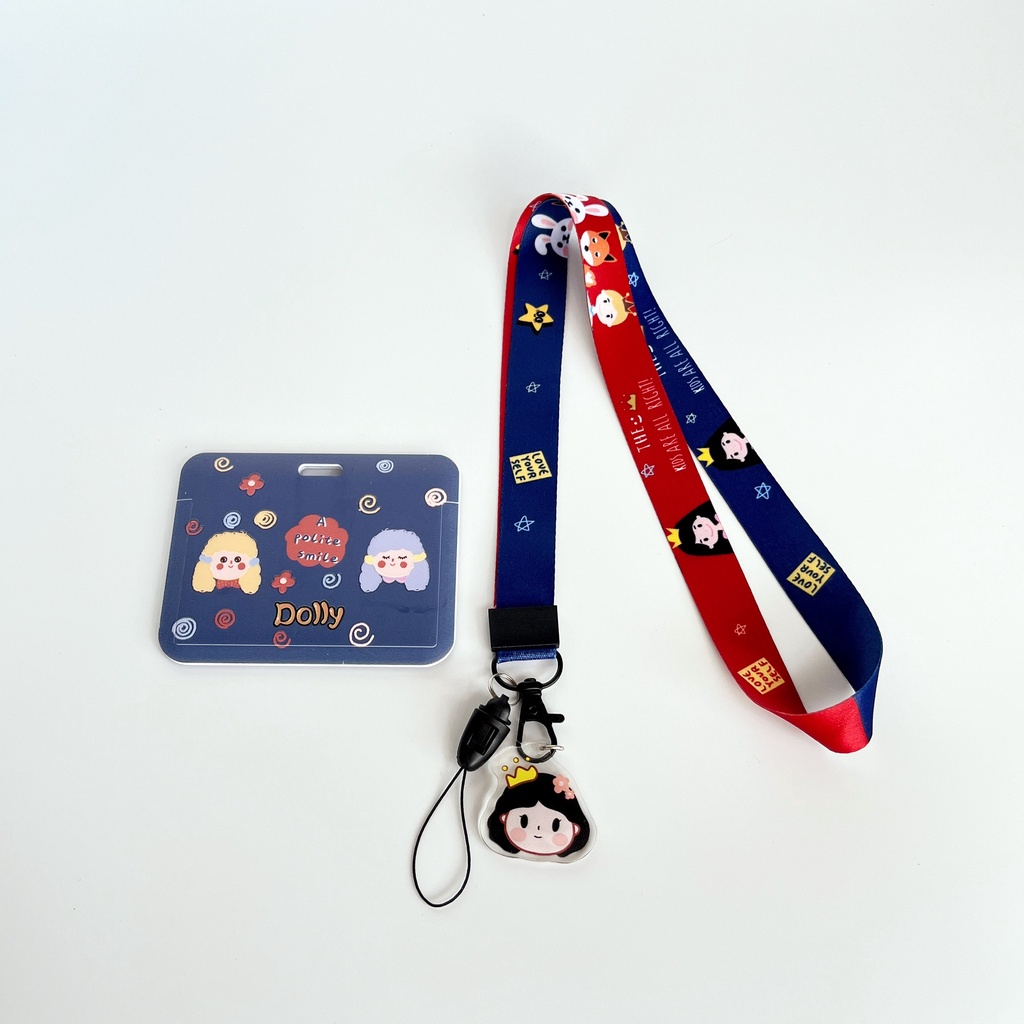 Bộ Thẻ Phân Loại Kèm Dây Đeo Họa Tiết Hoạt Hình Dành Cho Học Sinh