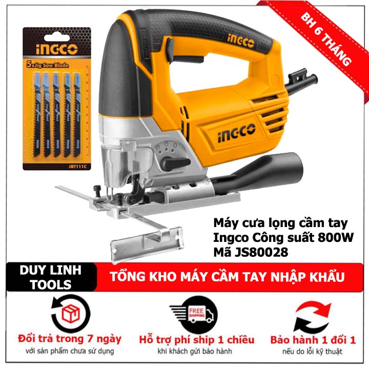 Máy cưa lọng cầm tay Ingco Công suất 800W Mã JS80028 (Chính Hãng)