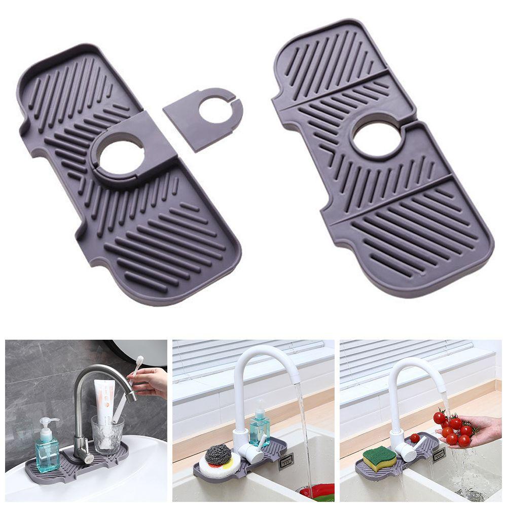 Tấm silicone thấm hút nước gắn vòi nước bồn rửa chén tiện lợi, Miếng silicone gắn vòi supdry Thảm silicone gắn vòi nước bồn rửa chén nhà bếp tiện dụng Thoát Nước Tấm silicone thấm
