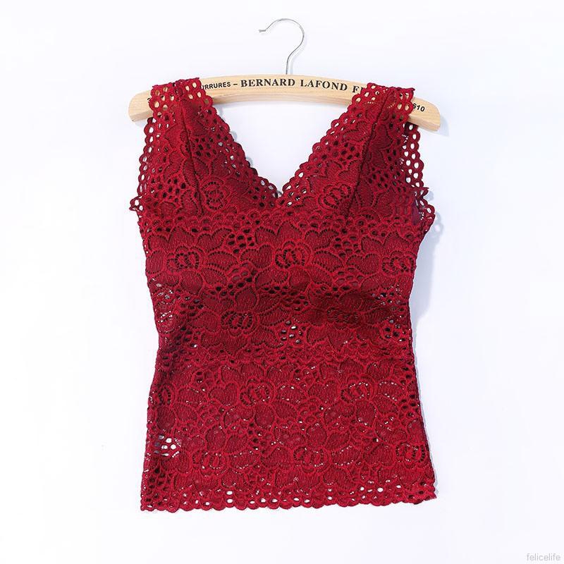 Áo Hai Dây Phối Ren Phong Cách Quyến Rũ Thanh Lịch Dành Cho Nữ